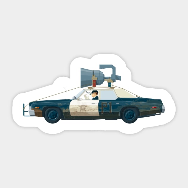 The Blues Brother's Bluesmobile Sticker by Staermose